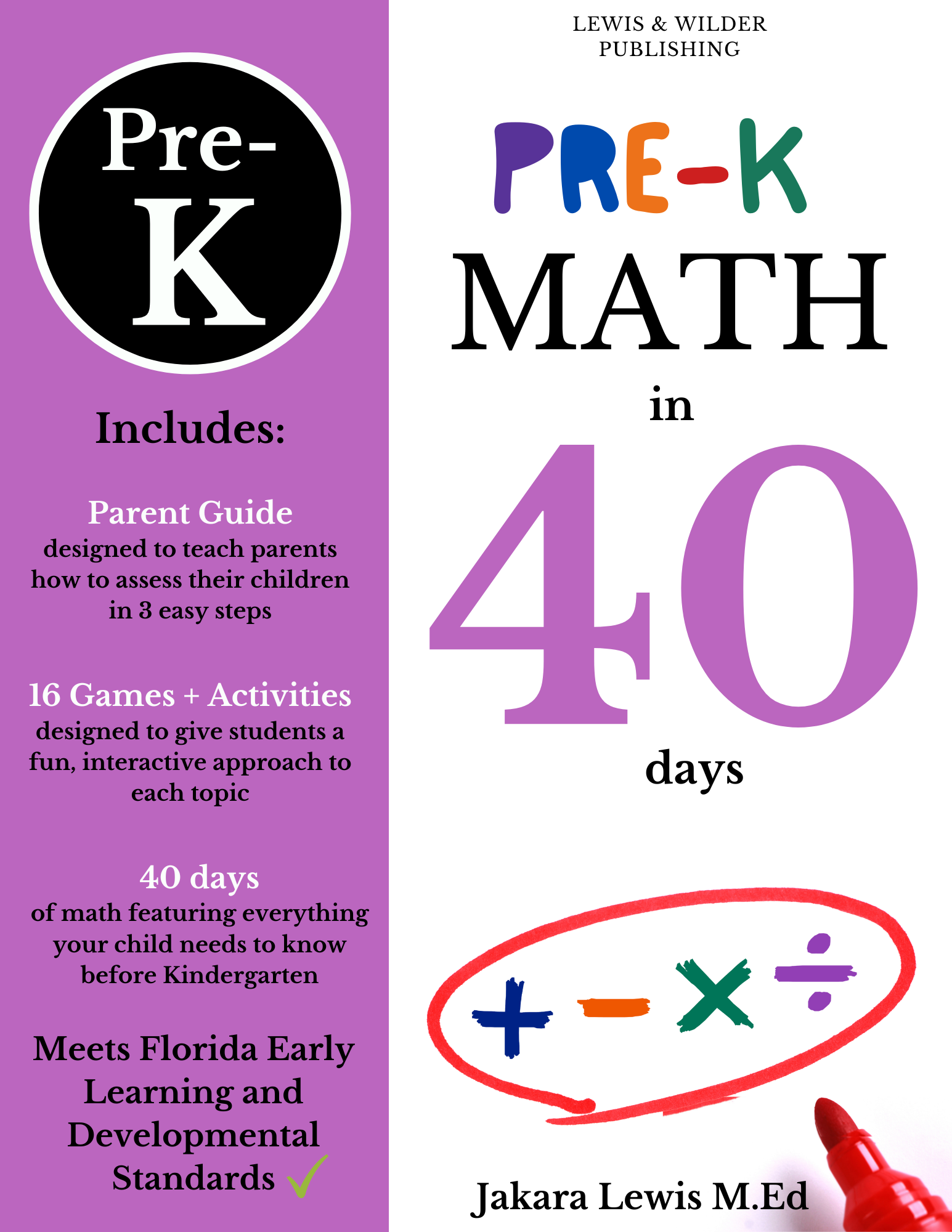 40 Basic Math Questions Math in 40 Days: Pre-K Edition – Jakara Lewis Math