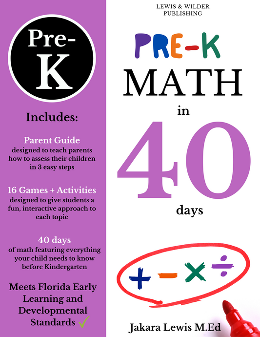 Math in 40 Days: Pre-K Edition