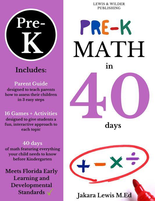 (PRE-ORDER: Will ship May 27th - May 29th) Math in 40 Days: Pre-K Edition