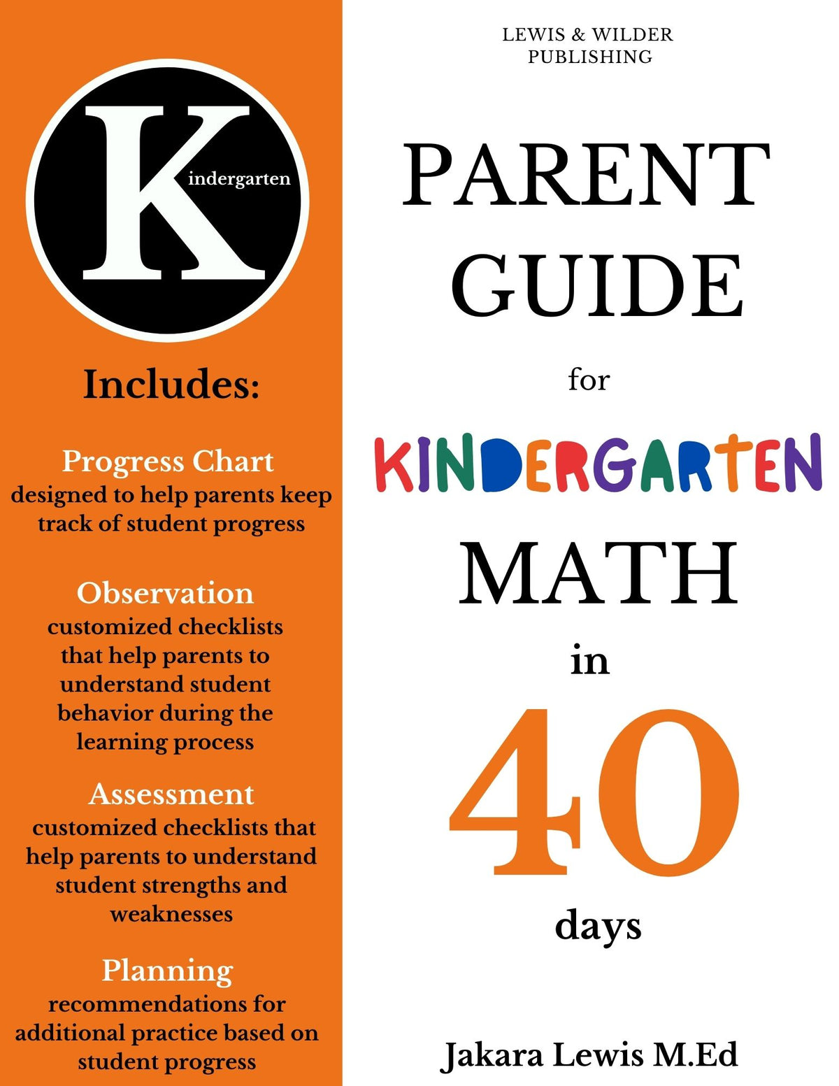 Math 40 Math in 40 Days: Kindergarten Edition – Jakara Lewis Math