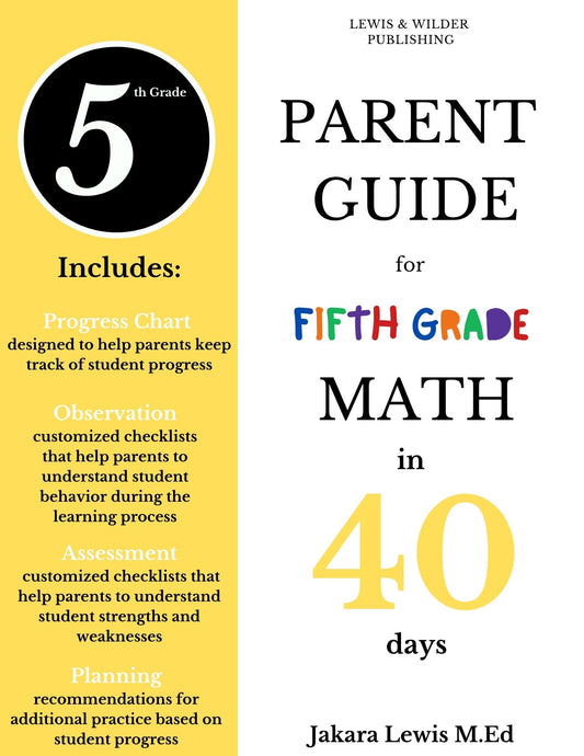 (PRE-ORDER: Will ship May 27th - May 29th) Math in 40 Days: Fifth Grade Edition